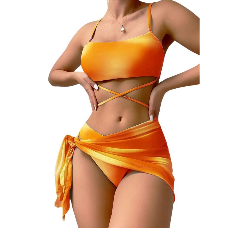 Bonaria® | 3-piece Bikini Swimsuit With Laces and Beach Skirt