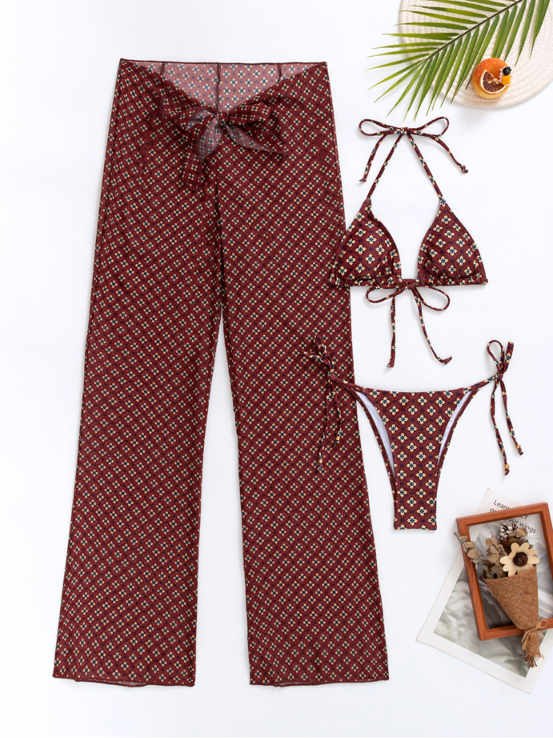 Laura® | Three Piece Beach Bikini Set
