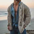 Fairman Island Jacquard Retro Buttons Sweater Cardigan artswardrobe
