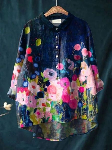 LM | Elegant and versatile floral blouse