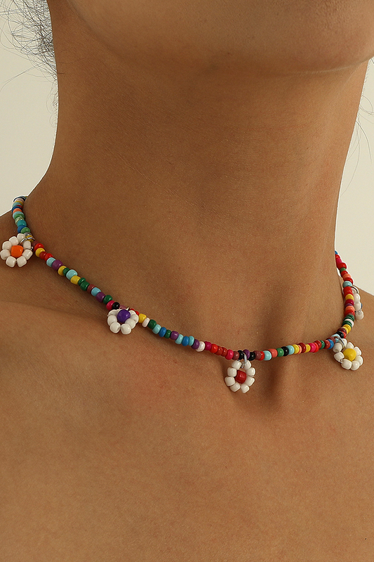 Street Patchwork Bead Tube Necklaces