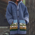 Vintage Icelandic Sheep Landscape Knitted Cozy Cardigan elevenforest