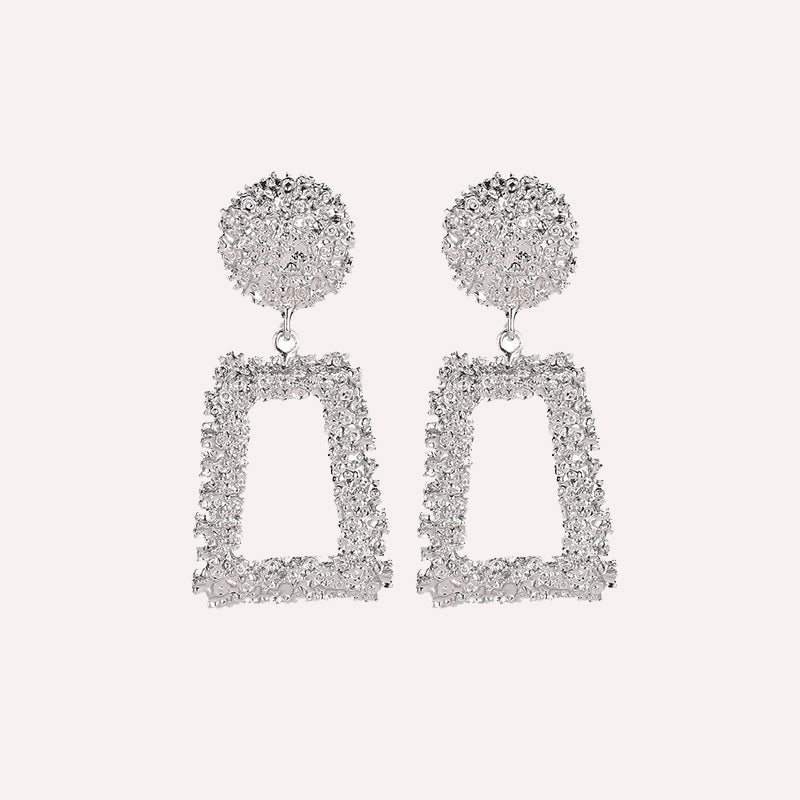 Street Geometric Patchwork Earrings