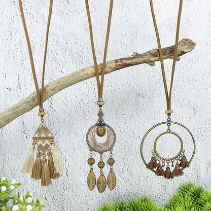Geometric Patchwork Necklaces