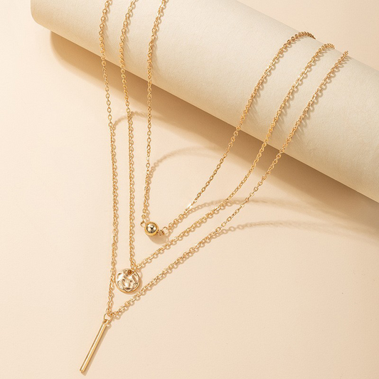 Simplicity Geometric Patchwork Necklaces Gj0061