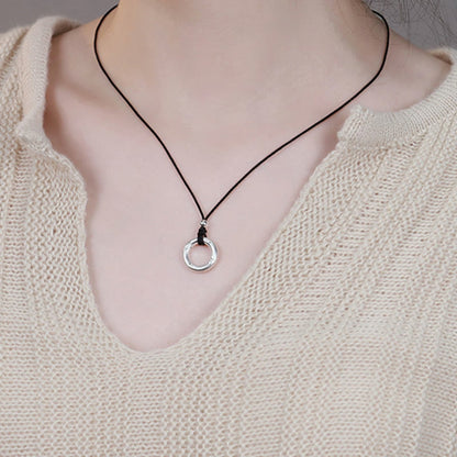 Sterling Silver Peace Buckle Necklace | Spiritual Protection