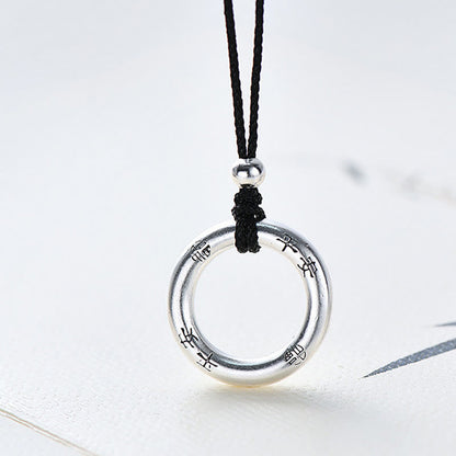 Sterling Silver Peace Buckle Necklace | Spiritual Protection