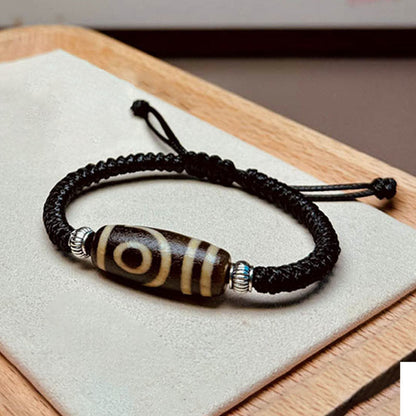 Spiritual Bracelet | Tibetan Nine-eye and Three-eyed Dzi Beads