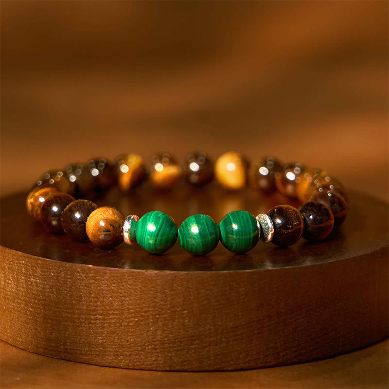 Buddha Stone Various Crystals Malachite Lazurite Lapis Lazuli Hemimorphite Calmness Bracelet