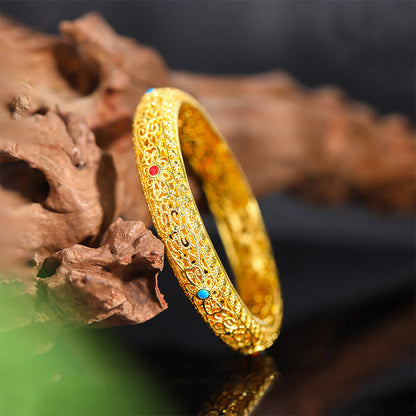 Copper Gold Plated Luck Bracelet 2.44in | Spiritual Healing