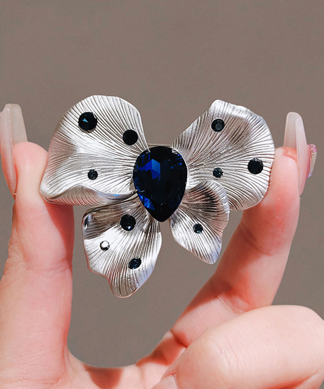 Blue Alloy Crystal Butterfly Hairpin