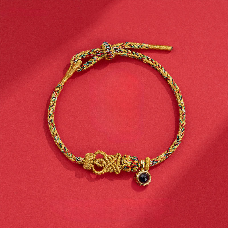 Buddha Stones String Projection Stone Hand-woven Buddha Knots Connection Bracelet