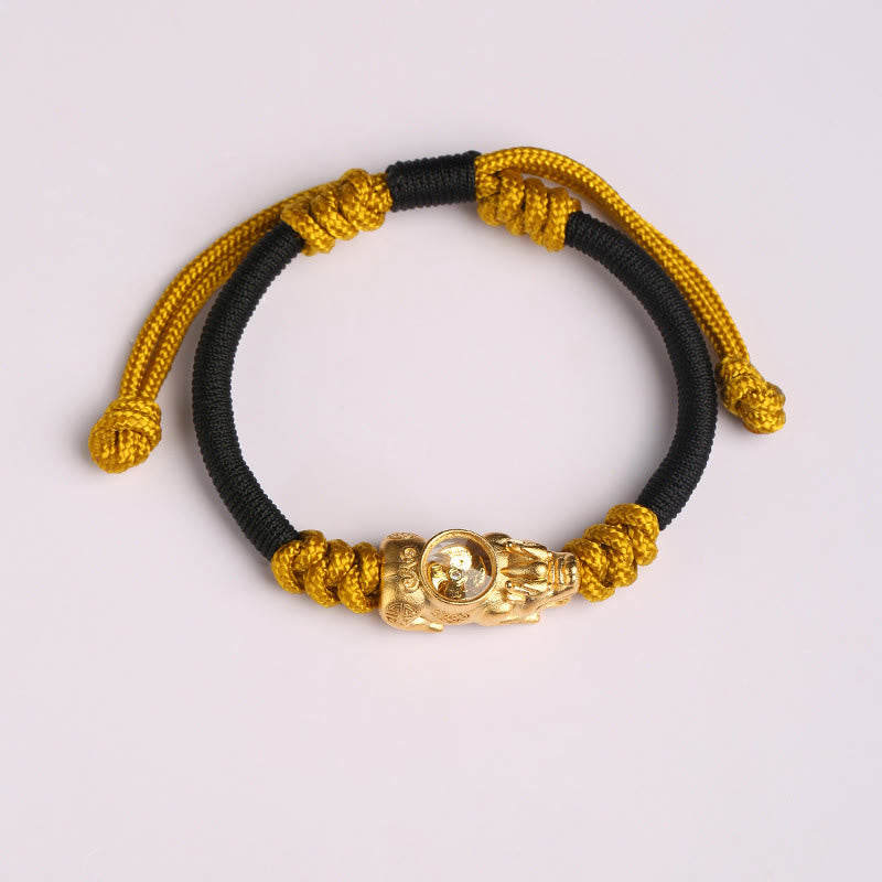 Buddha Stones Pi Xiu Wealth Luck Hand-woven Rope Bracelet