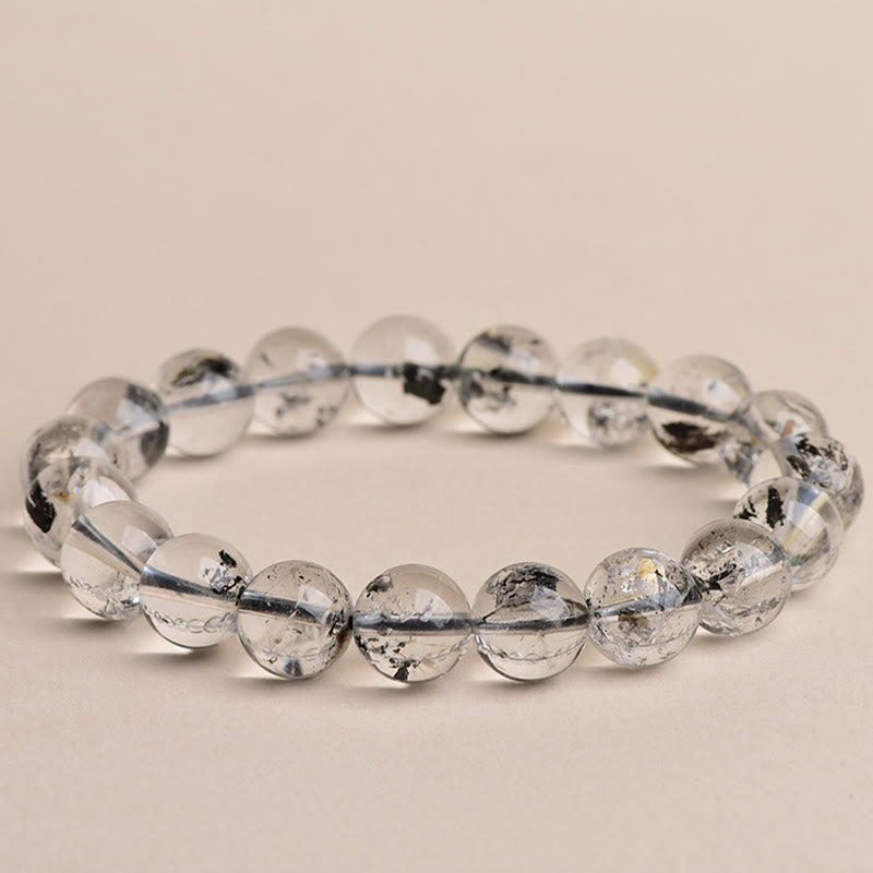 Buddha Stones Herkimer Diamond Protection Meditation Bracelet