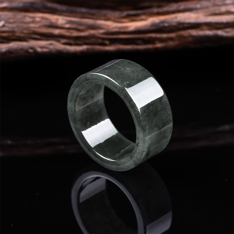 Buddha Stones Jade Prosperity Abundance Luck Ring