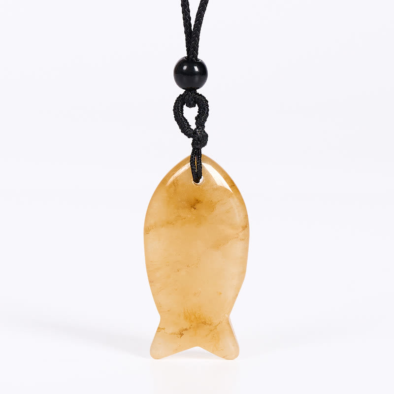Buddha Stones Koi Fish Pink Crystal Indian Agate Amethyst Topaz Red Jasper Success Warmth Necklace Pendant