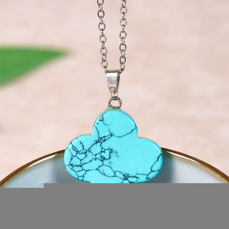 Buddha Stones Various Crystal Green Aventurine Black Obsidian Tiger Eye Plum Blossom Luck Necklace Pendant