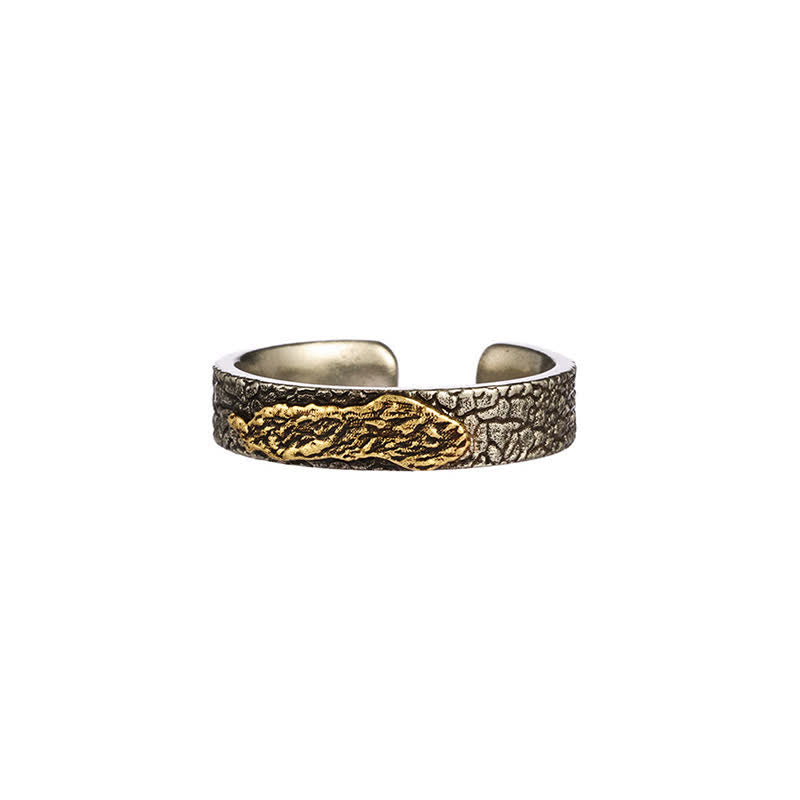 Buddha Stones Mount Everest Garuda Copper Adjustable Wisdom Ring