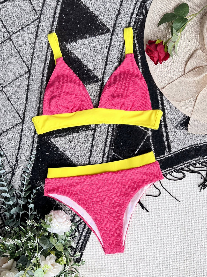Sara | Structured High Waist Triangle Bikini