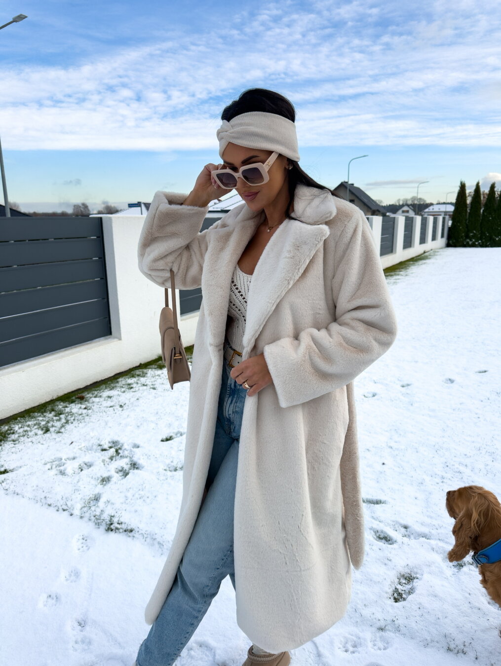 LM | Fluffy long coat for women