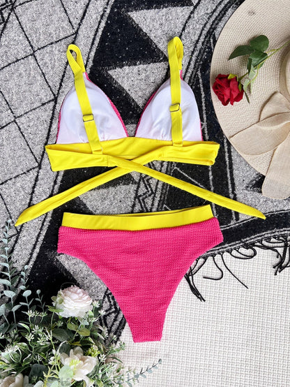 Sara | Structured High Waist Triangle Bikini