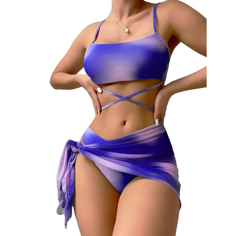Bonaria® | 3-piece Bikini Swimsuit With Laces and Beach Skirt