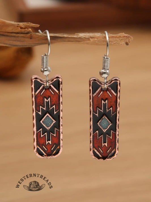 West Aztec Oil Drop Earrings