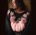 Comstylish Women's Christmas Pumpkin Element Knitted Sweater