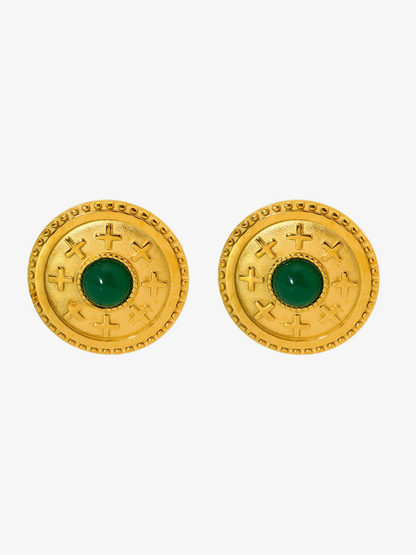 Gracelynne Pearl Button Earrings