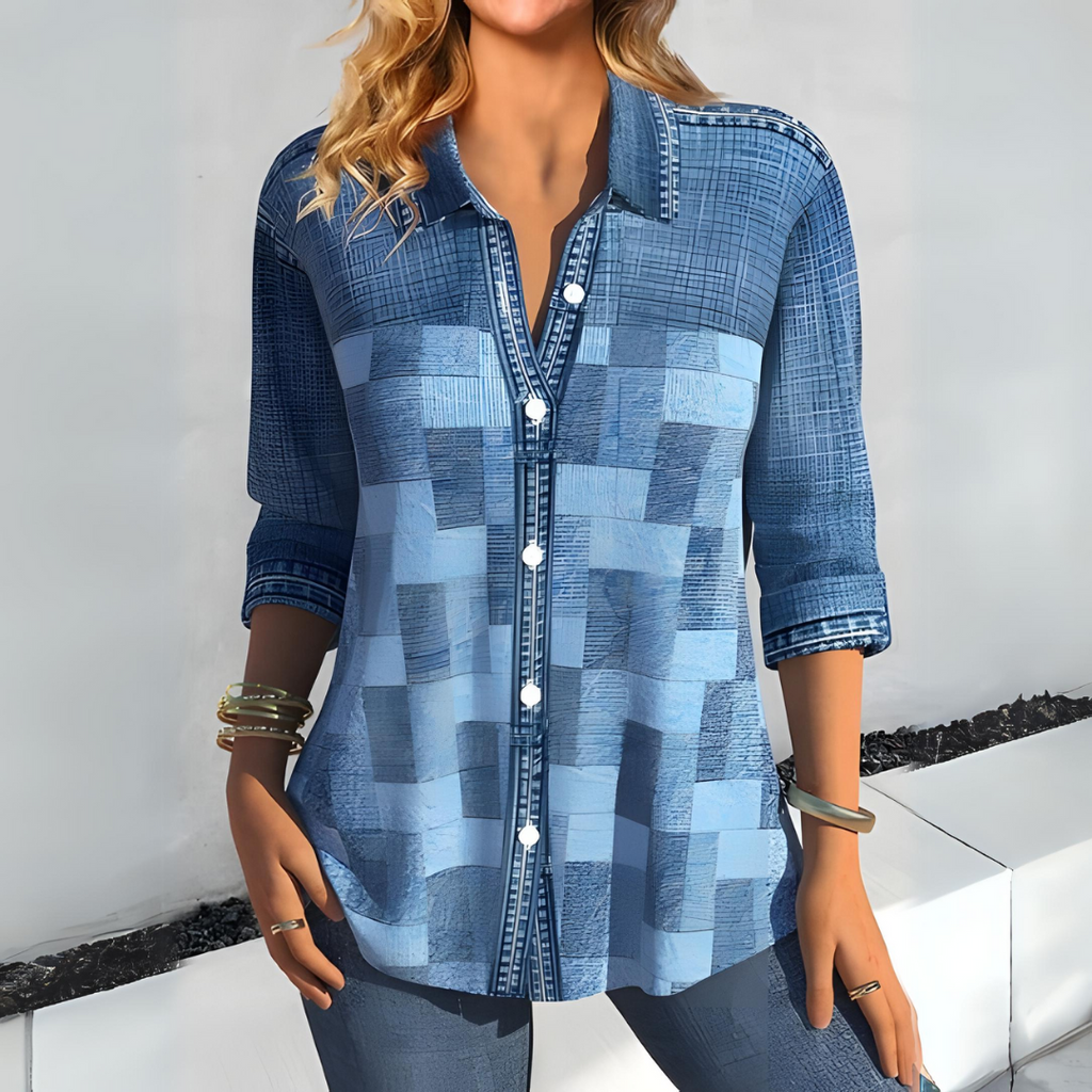 LM | Shirt with buttoned quarter sleeves