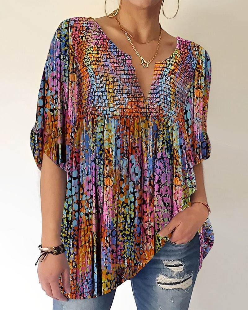 LM | Blouse with V-neck