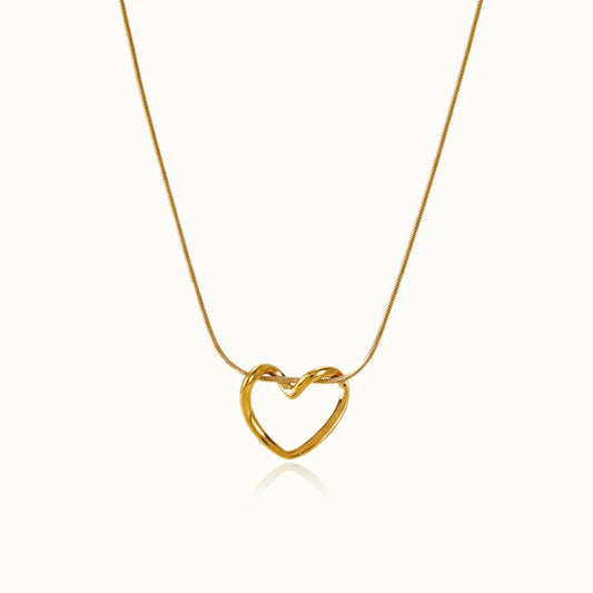 Gold Knot Heart Pendant