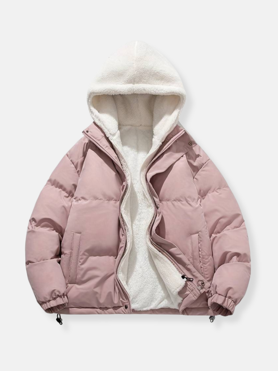LM | Winter fur coat with zipper