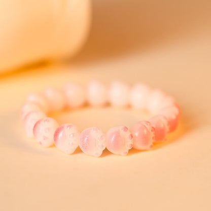 Buddha Stones Natural Bodhi Seed Paw Lucky Cat Paw Peace Bracelet