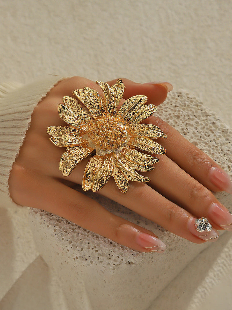 Flower Shape Geometric Rings Accessories