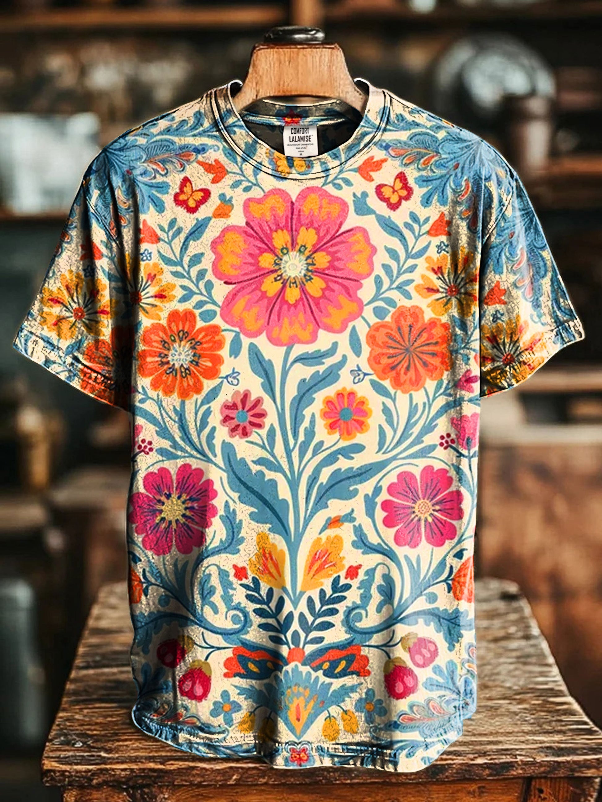 Vintage Bloom Art Print Short Sleeve T-shirt