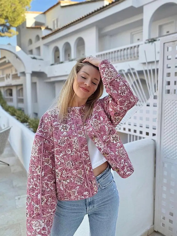 LM | Lovely Floral coat for women