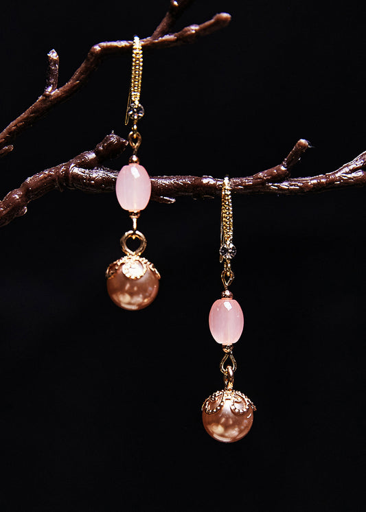 Champagne Pearl Drop Earrings