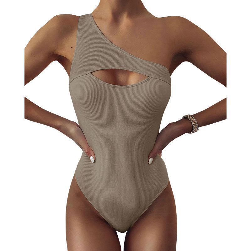 Kristi® | New Bikini Color One-shoulder One-piece Swimsuit