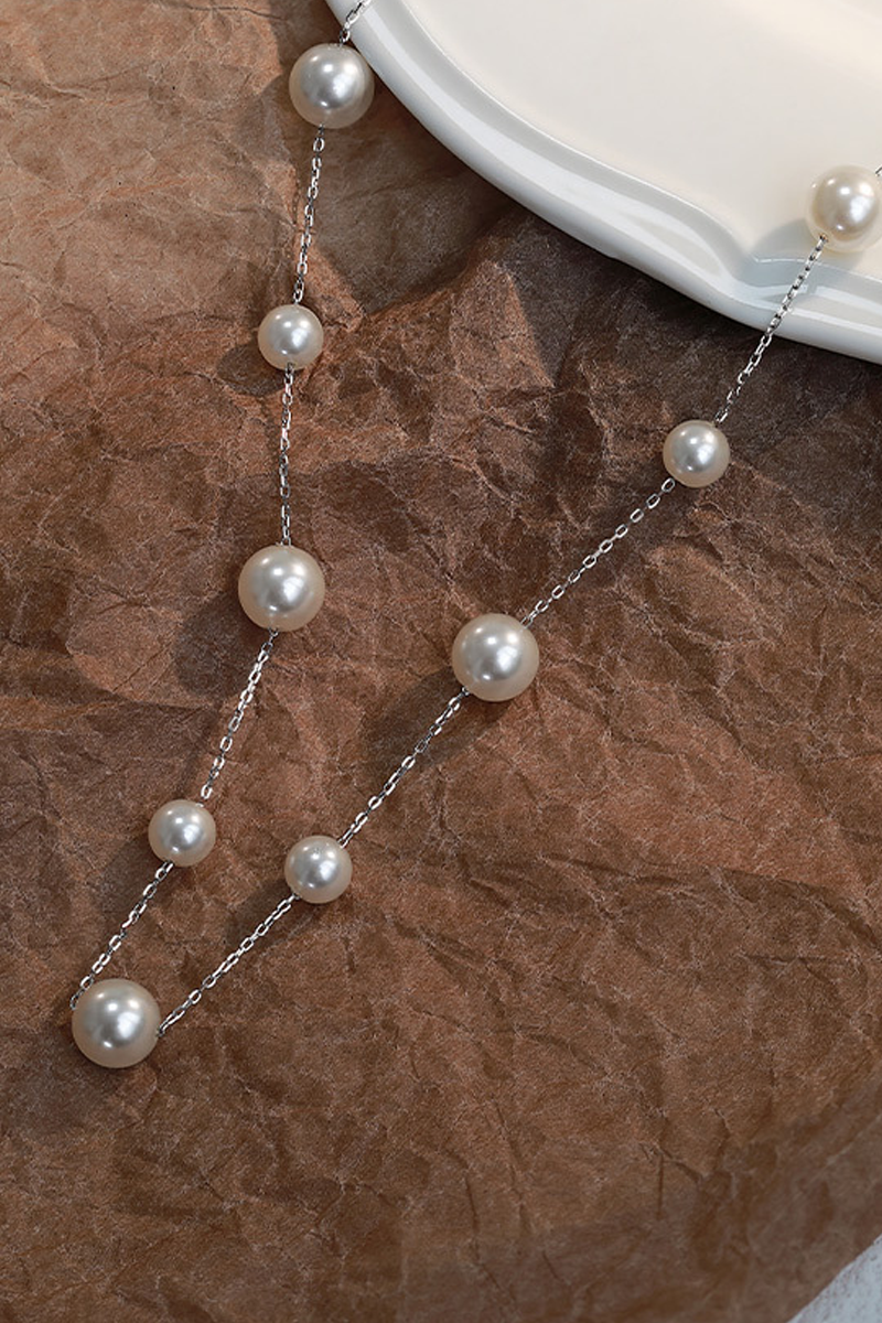 Gypsophila Pearl Long Necklace
