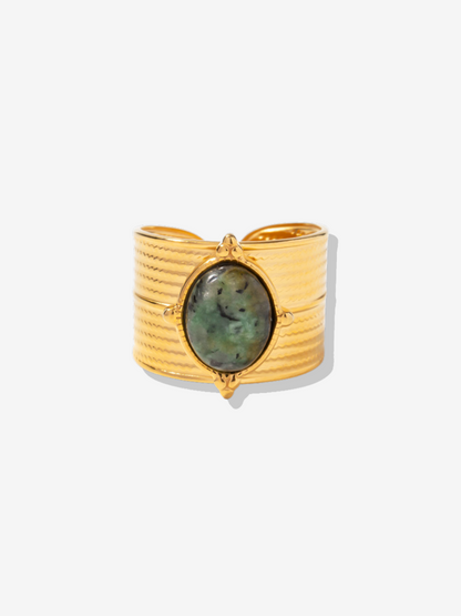 Natural Stone Adjustable Rings