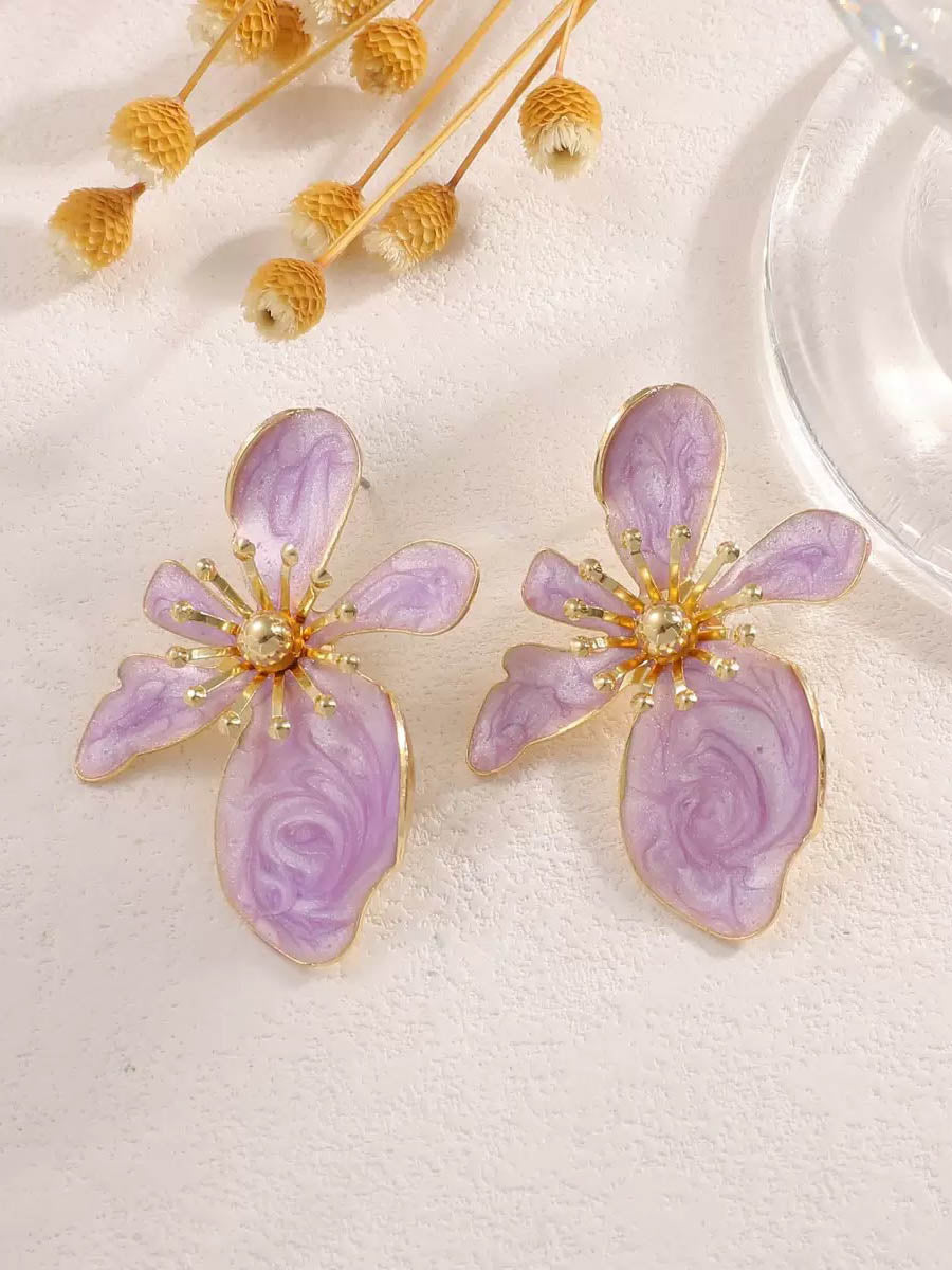 Irregularity Flower Shape Earrings Accessories