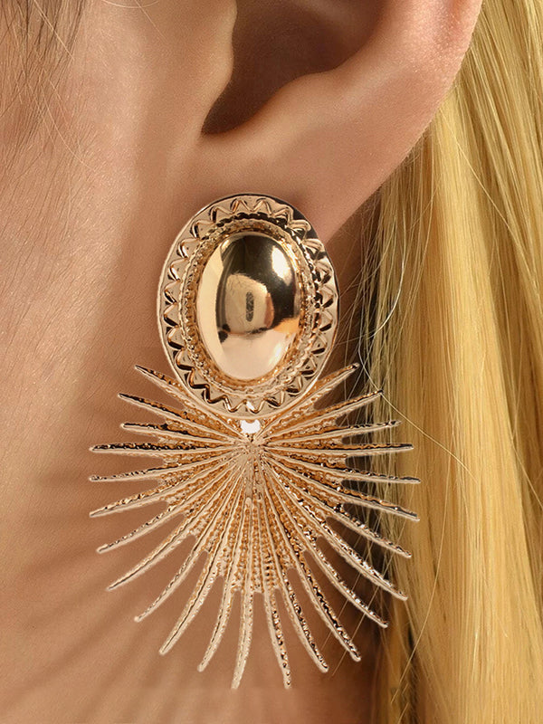 Geometric Color Drop Earrings
