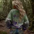 Women's Vintage Viking Tree Of Life Floral Crew Neck Sweatshirt artswardrobe