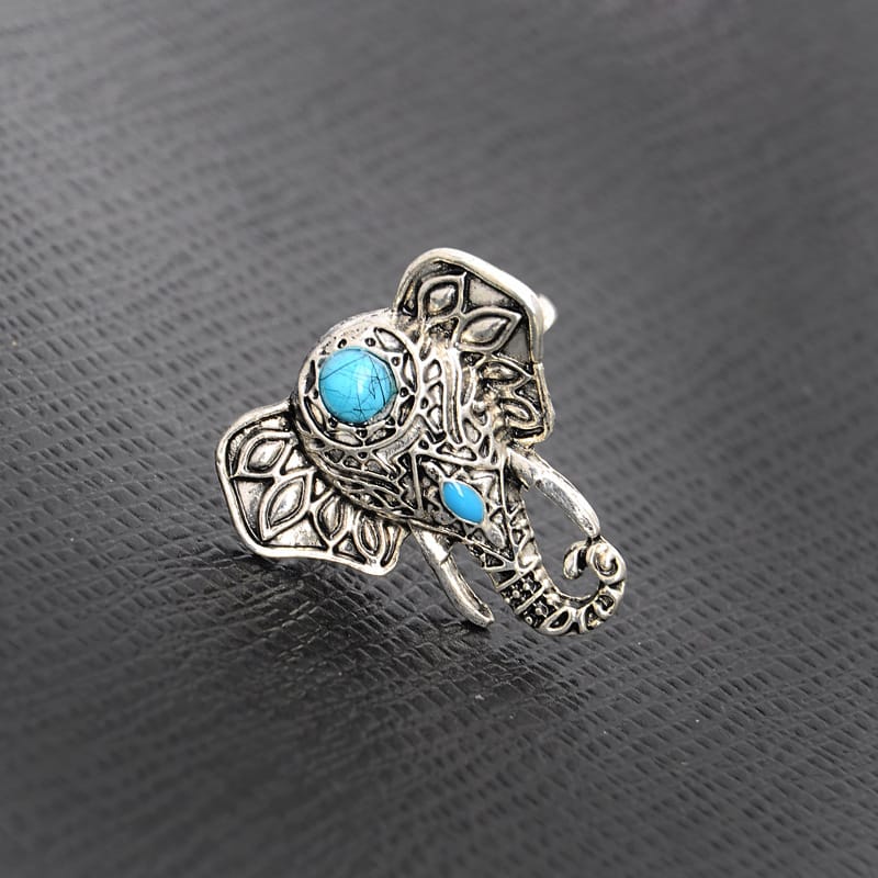Elephant Spirit Turquoise Ring