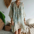 Vintage Marble Texture Collection Retro Bohemia Women Style Gradient Gilded Pattern Linen Dress artswardrobe