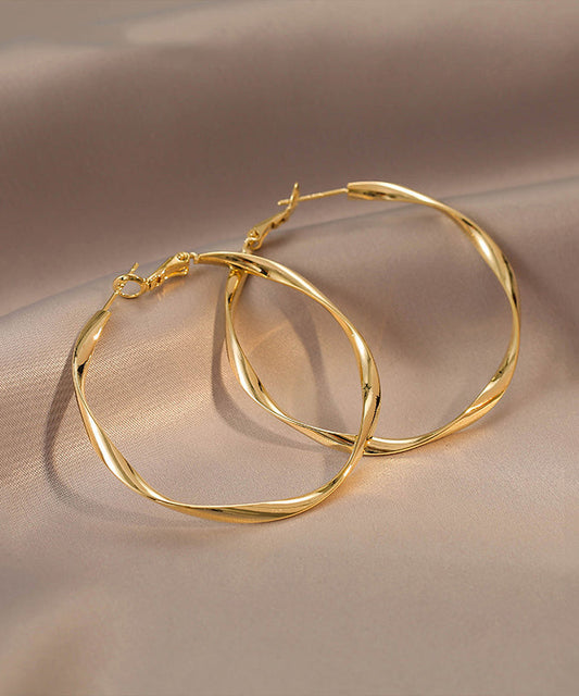 Gold Overgild Circle Hoop Earrings