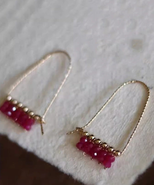 Gold Sterling Silver Overgild Hoop Earrings