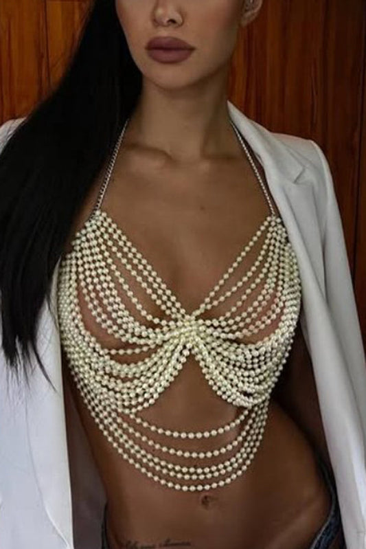 Pearl Beaded Body Necklace
