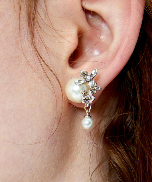 Pearl Original Design Silver Stud Earrings